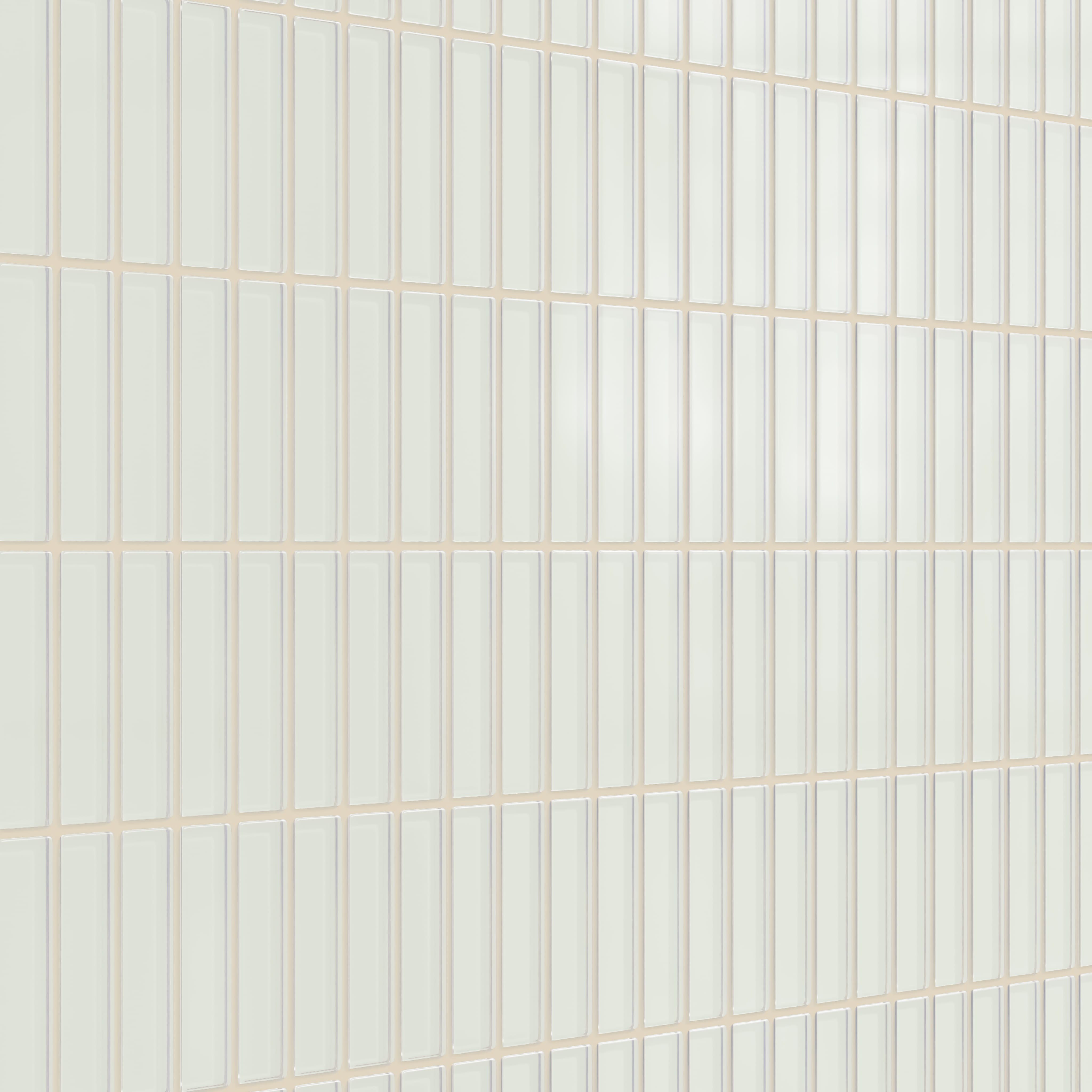 1x4 Straight Set Sheeted Glass Mosaic Tile in Flycatcher Matte