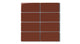 2x4 Straight Set Sheeted Natural Press Ceramic Mosaic Tile in Red Iron Oxide Gloss