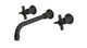 Emerson Two Handle Wall Mount 10" Lavatory Faucet with Defined Cross Handles in Matte Black