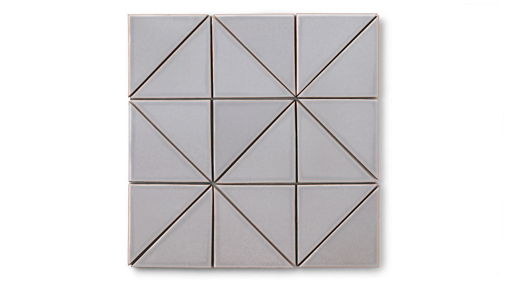 4" Triangle Original Ceramic Tile in Dust Storm Gloss