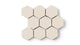 3" Hexagon Sheeted Original Ceramic Mosaic Tile in Ivory Matte