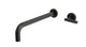 Contour One Handle Wall Mount 12" Lavatory Faucet with Soft Lever Handle in Oil Rubbed Bronze