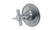 Emerson One Handle Wall Mount Shower Trim with Defined Cross Handle in Satin Chrome