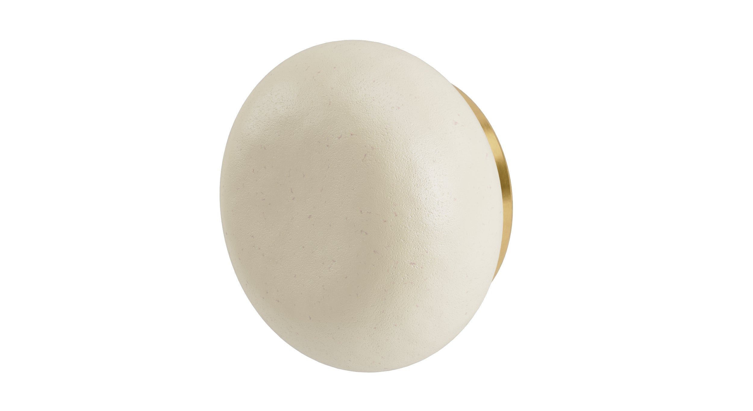 Foundry One Handle Wall Mount Diverter/Volume Control Shower Trim with Pebble Ceramic Knob Handle in French Brass