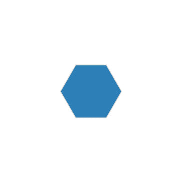 4" Hexagon Original Ceramic Tile in Aegean Sea Matte