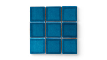3x3 Straight Set Sheeted Original Ceramic Mosaic Tile in Adriatic Sea Gloss