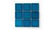 3x3 Straight Set Sheeted Original Ceramic Mosaic Tile in Adriatic Sea Gloss
