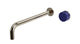 Foundry One Handle Wall Mount 12" Lavatory Faucet with Pebble Ceramic Knob Handle in Polished Nickel