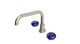 Foundry Two Handle Deck Mount Squaretop Bath Trim with Pebble Ceramic Knob Handles in Satin Nickel