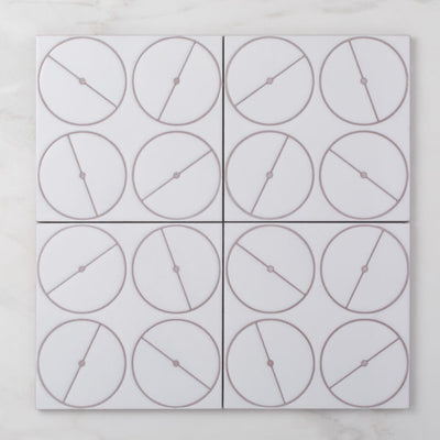 8x8 Handpainted Sample Pivot  in White Motif