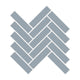 1x4 Herringbone Sheeted Glass Mosaic Tile in Pinyon Jay Gloss