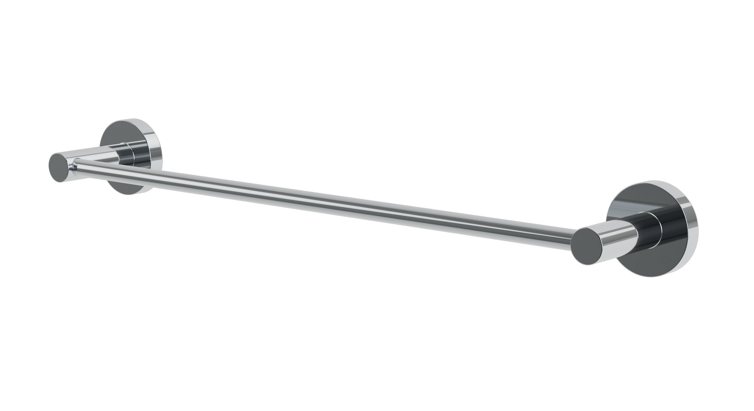 Flatiron Round Towel Bar 18" in Polished Chrome