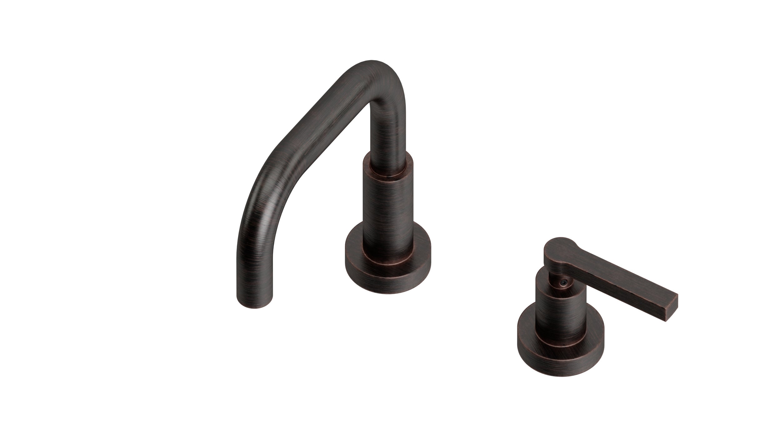 Flatiron One Handle Deck Mount Squaretop Lavatory Faucet with Linear Lever Handle