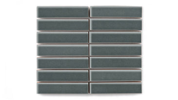 1x4 Straight Set Sheeted Original Ceramic Mosaic Tile in Tempest Gloss