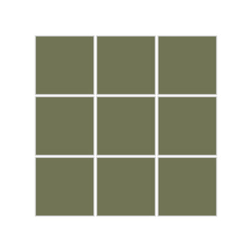 3x3 Straight Set Sheeted Original Ceramic Mosaic Tile in Peabody Matte