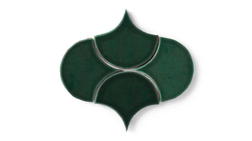Ogee Drop Original Ceramic Tile in Evergreen Gloss