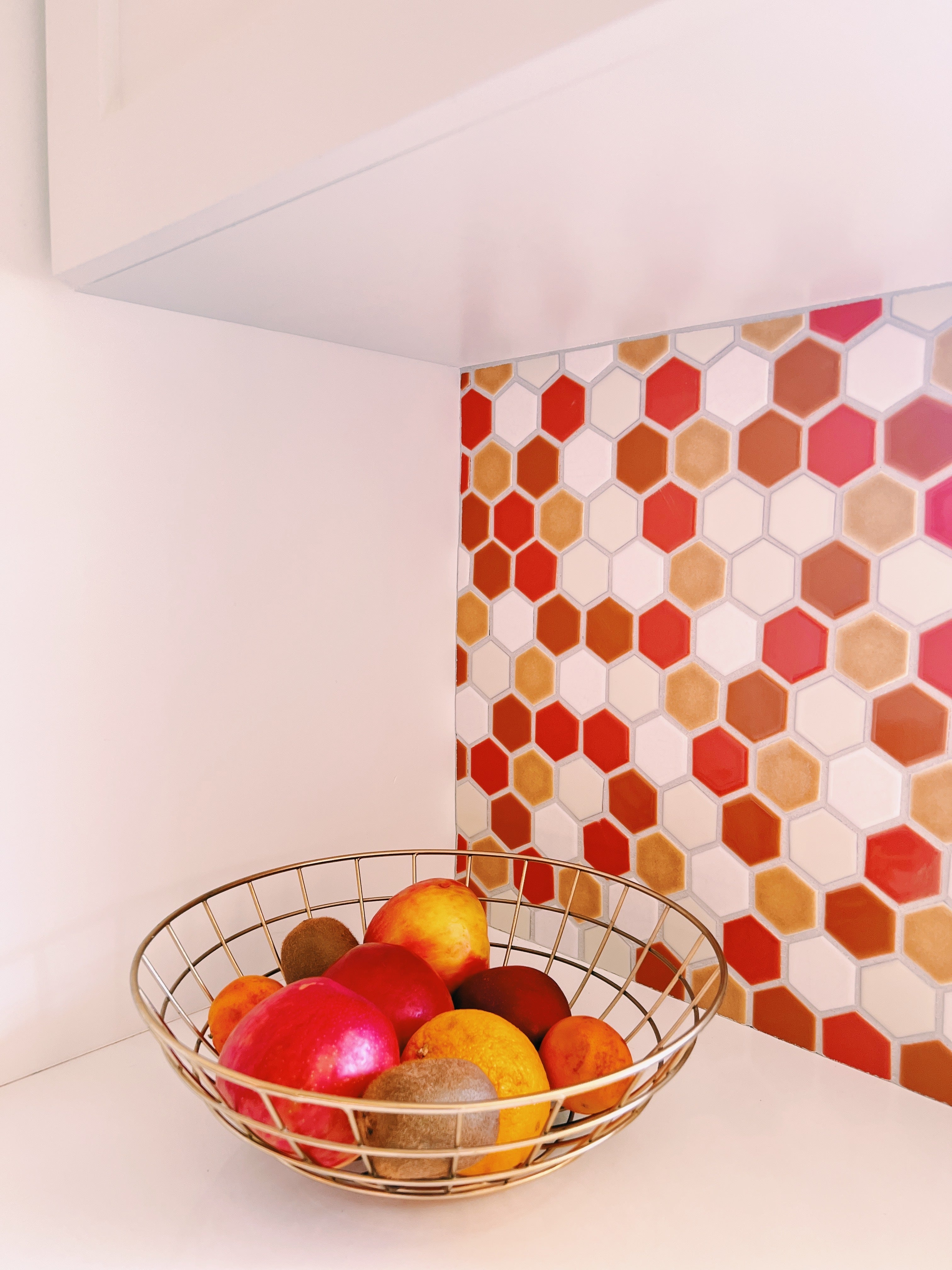 2" Hexagon Sheeted Original Ceramic Mosaic Tile in Haystack Gloss