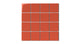 3x3 Straight Set Sheeted Natural Press Ceramic Mosaic Tile in Vermillion Gloss
