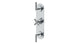 Contour Three Handle Wall Mount Shower Trim with Soft Cross/Soft Lever Handles in Polished Chrome
