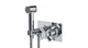 Emerson One Handle Wall Mount Bidet Trim with Defined Cross Handle in Polished Chrome