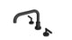 Contour Two Handle Deck Mount Squaretop Bath Trim with Soft Lever Handles in Matte Black