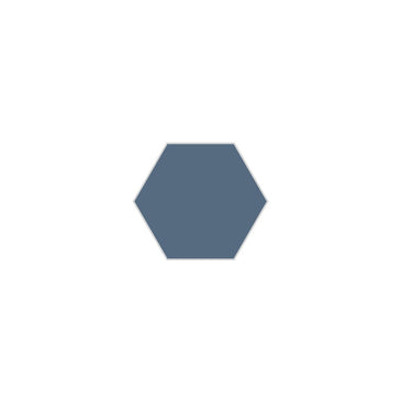 4" Hexagon Original Ceramic Tile in Slate Blue Matte