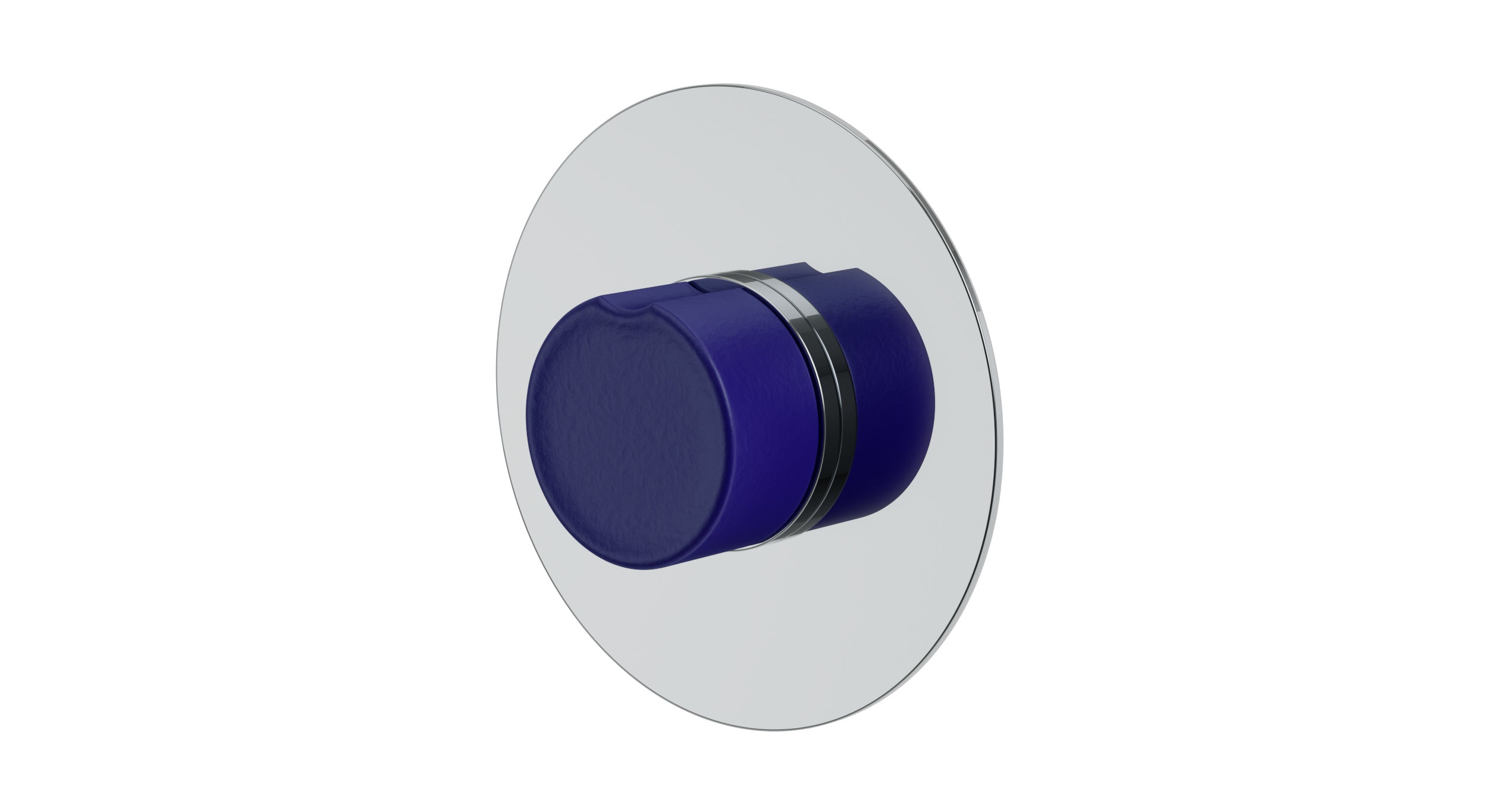 Foundry One Handle Wall Mount Shower Trim with Groove Ceramic Knob Handle in Polished Chrome