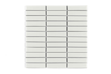 1x4 Straight Set Sheeted Original Ceramic Mosaic Tile in Limewash Matte
