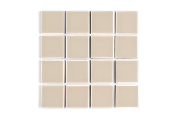 3x3 Straight Set Sheeted Original Ceramic Mosaic Tile in Sweet Pea Gloss