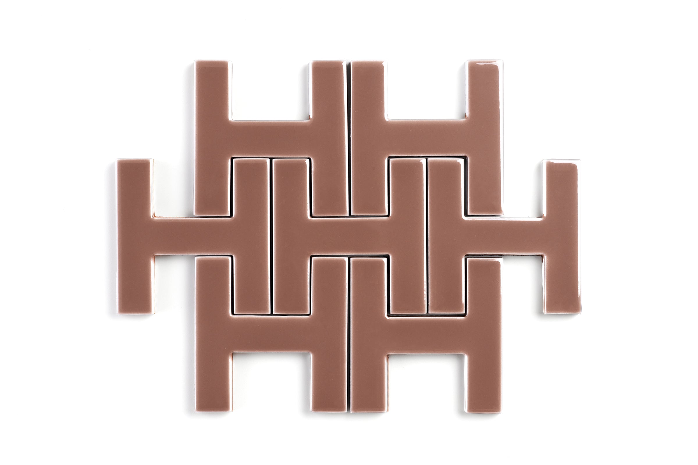 Chaine Homme Original Ceramic Tile in Mauve Gloss