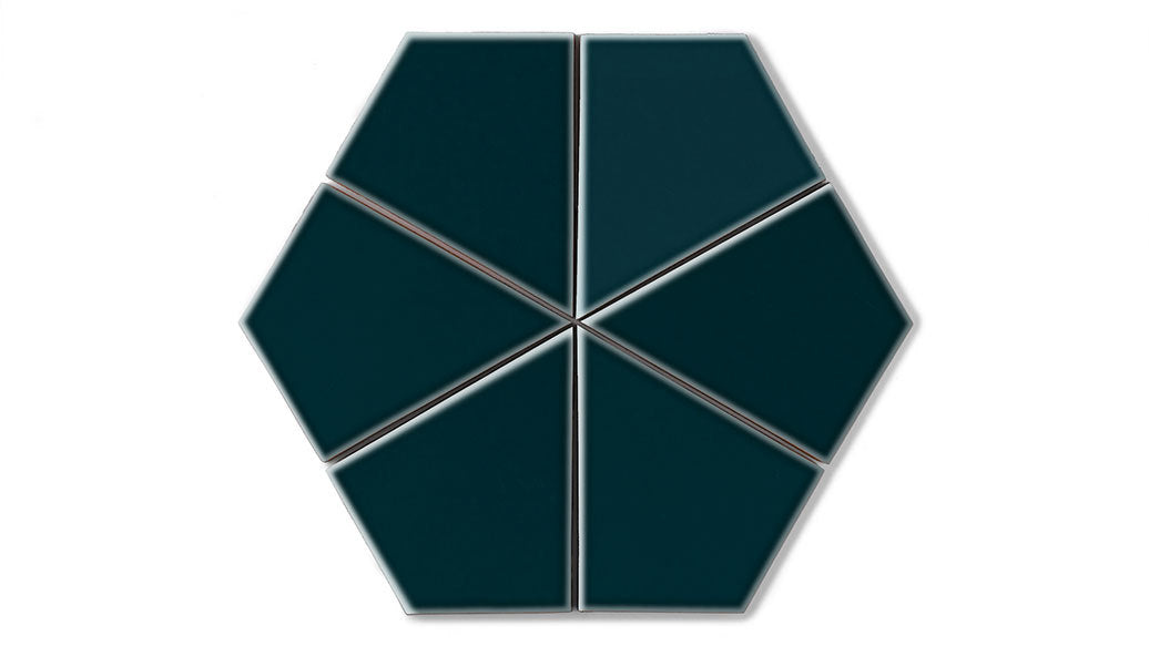 Hexite Original Ceramic Tile in Caspian Sea Gloss