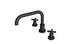 Flatiron Two Handle Deck Mount Squaretop Bath Trim with Linear Cross Handles in Matte Black