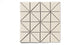 3" Triangle Sheeted - Quadrant Original Ceramic Mosaic Tile in Ivory Matte
