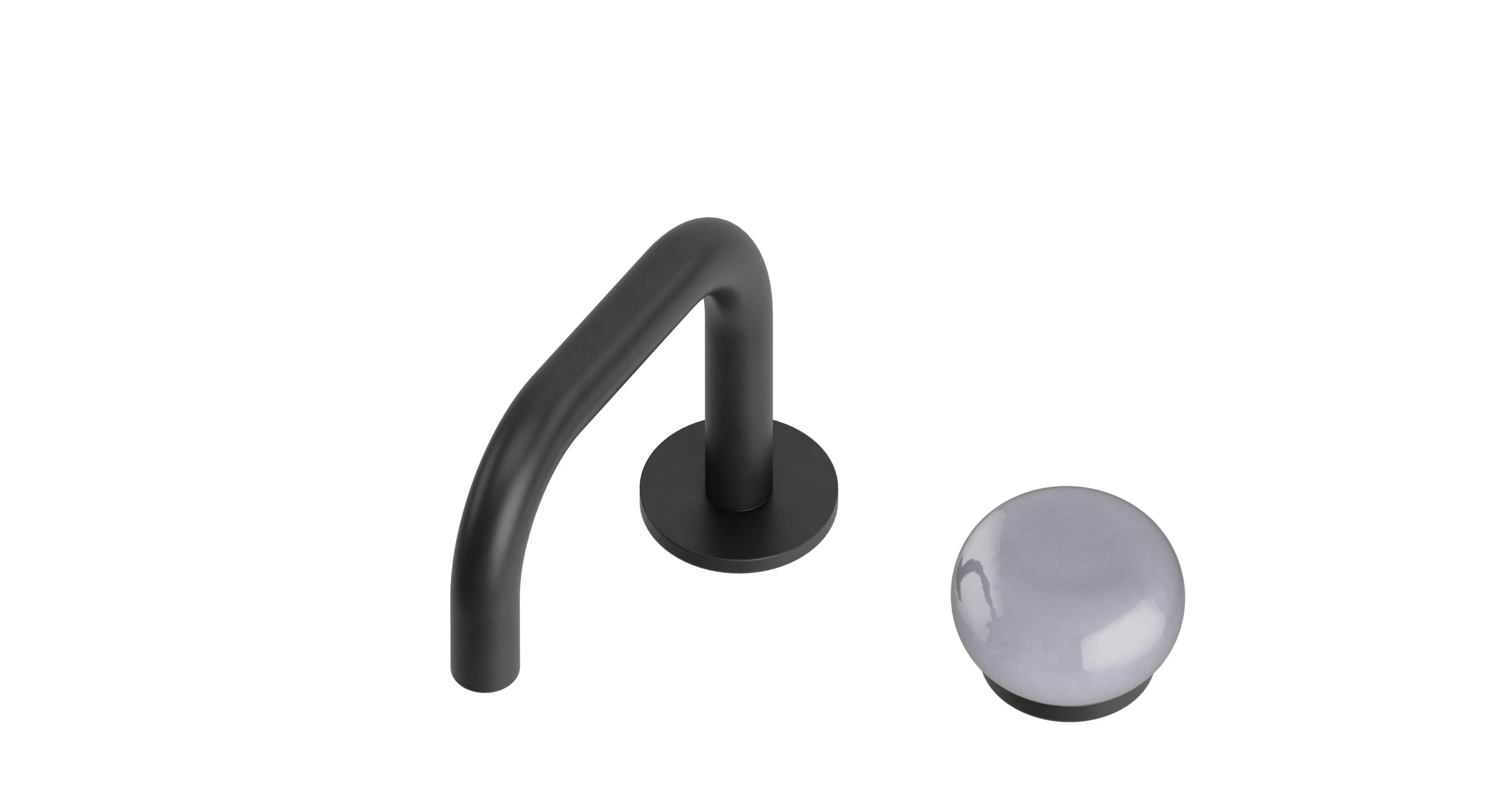 Foundry One Handle Deck Mount Squaretop Lavatory Faucet with Pebble Ceramic Knob Handle in Oil Rubbed Bronze