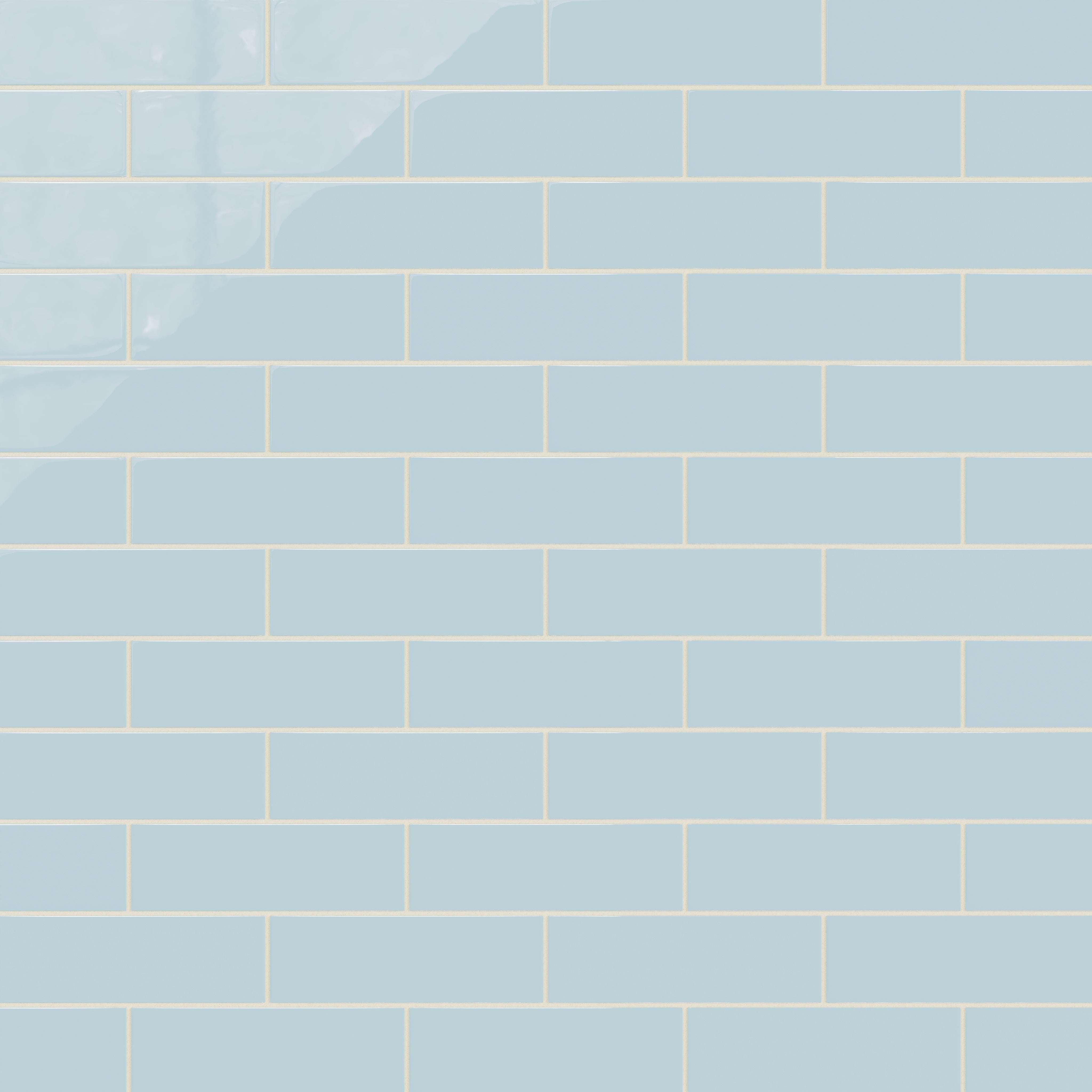 3x9 Natural Press Ceramic Tile in Egyptian Blue Gloss