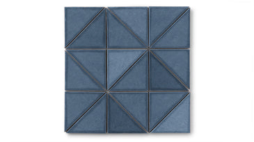 4" Triangle Original Ceramic Tile in Slate Blue Gloss