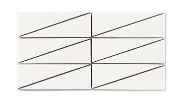 Right Scalene Triangle Original Ceramic Tile in Calcite Matte
