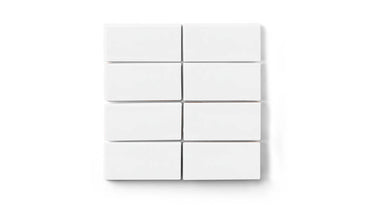 2x4 Straight Set Sheeted Original Ceramic Mosaic Tile in Calcite Gloss