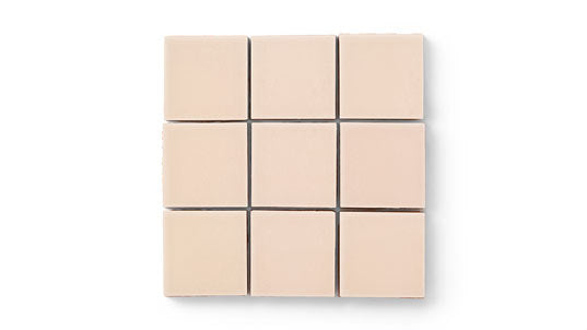 3x3 Straight Set Sheeted Original Ceramic Mosaic Tile in Tumbleweed Matte