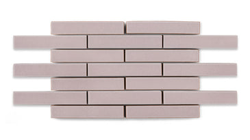1x6 Half Offset Sheeted Original Ceramic Mosaic Tile in Painted Sky Gloss