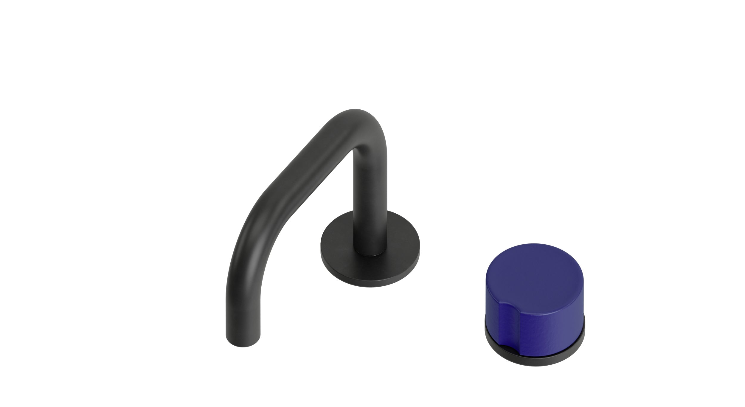 Foundry One Handle Deck Mount Squaretop Lavatory Faucet with Groove Ceramic Knob Handle