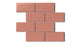 2x4 Half Offset Sheeted Natural Press Ceramic Mosaic Tile in Madder Red Matte