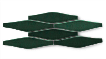 Wave Original Ceramic Tile in Evergreen Gloss