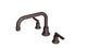 Emerson Two Handle Deck Mount Squaretop Bath Trim with Classic Lever Handles in Architectural Copper