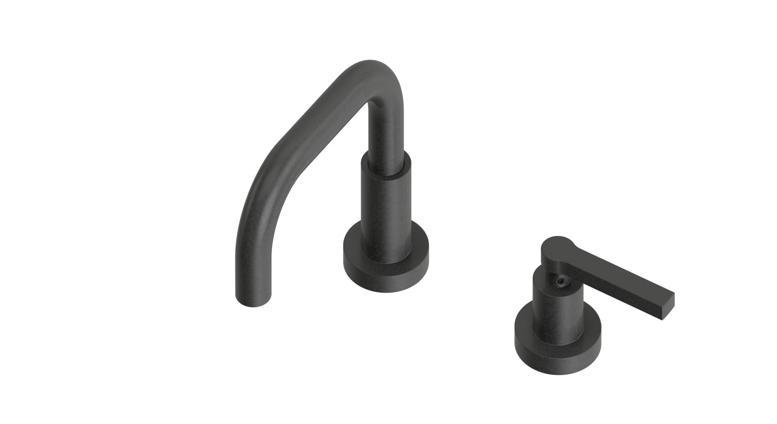 Flatiron One Handle Deck Mount Squaretop Lavatory Faucet with Linear Lever Handle