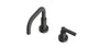 Flatiron One Handle Deck Mount Squaretop Lavatory Faucet with Linear Lever Handle in Blackened Nickel