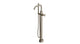 Flatiron One Handle Floor Mount Squaretop Bath Trim with Hand Shower and Linear Cross Handle in Polished Nickel