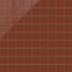 3x3 Straight Set Sheeted Natural Press Ceramic Mosaic Tile in Red Iron Oxide Gloss