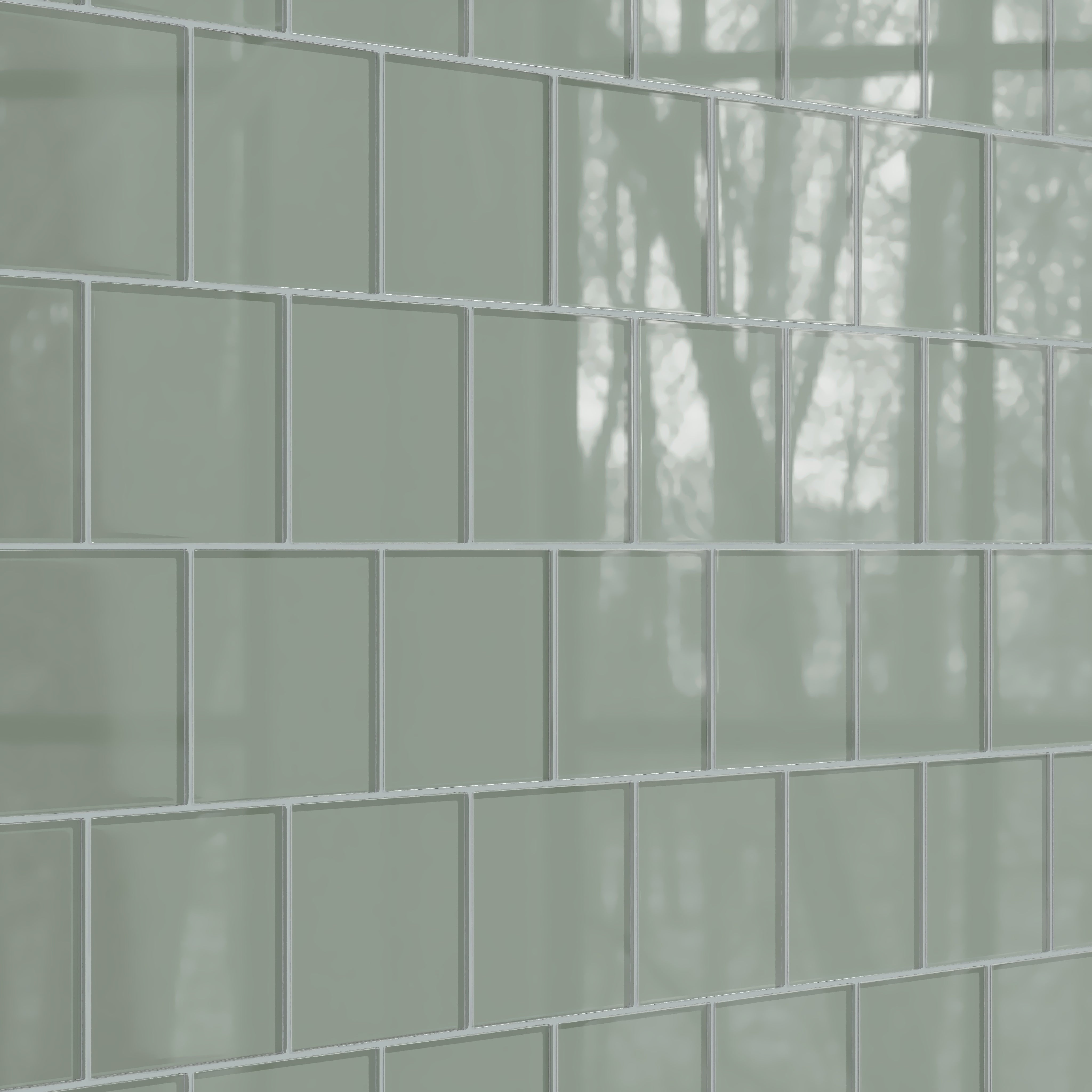 6x6 Glass Tile in Hummingbird Gloss