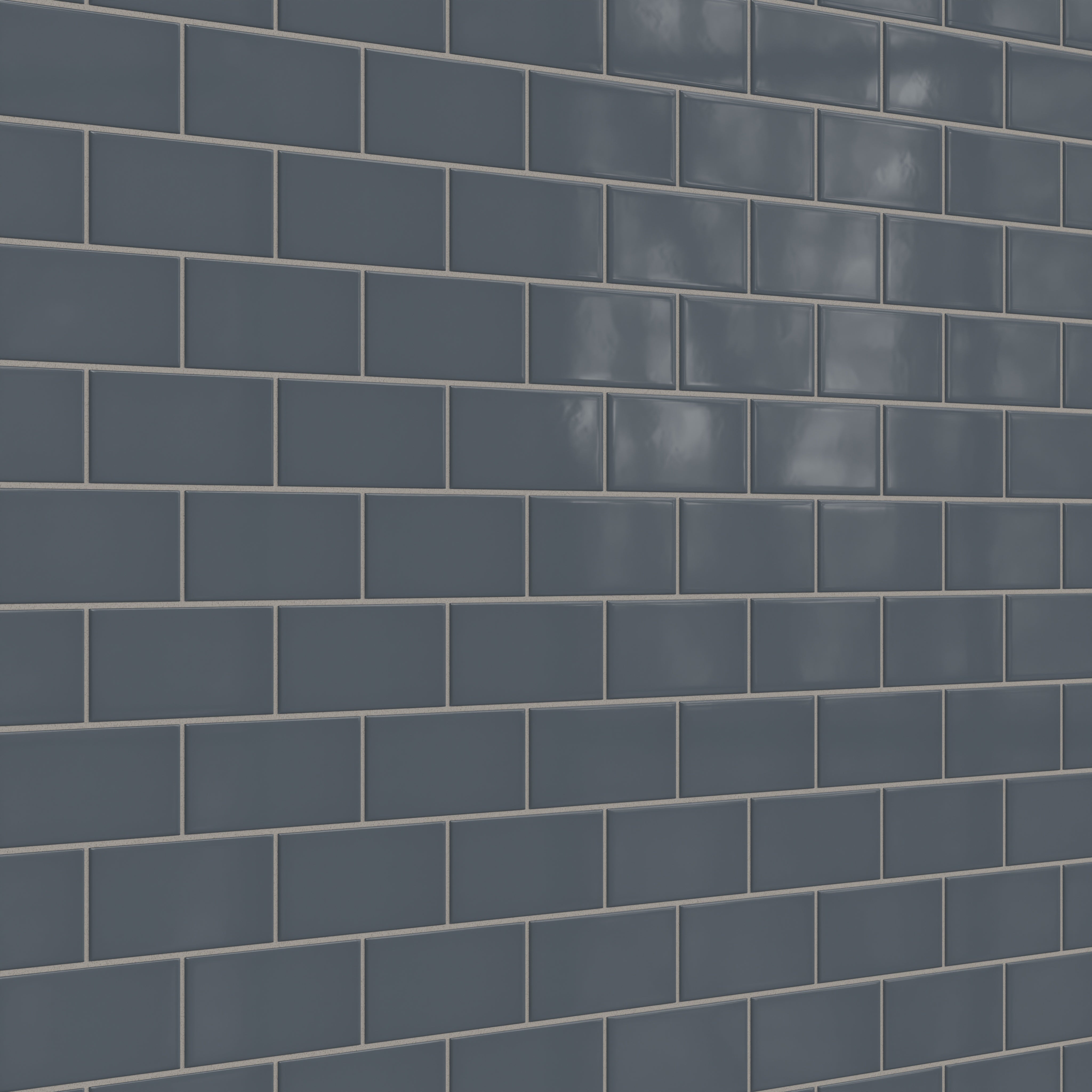3x6 Natural Press Ceramic Tile in Indigo Gloss
